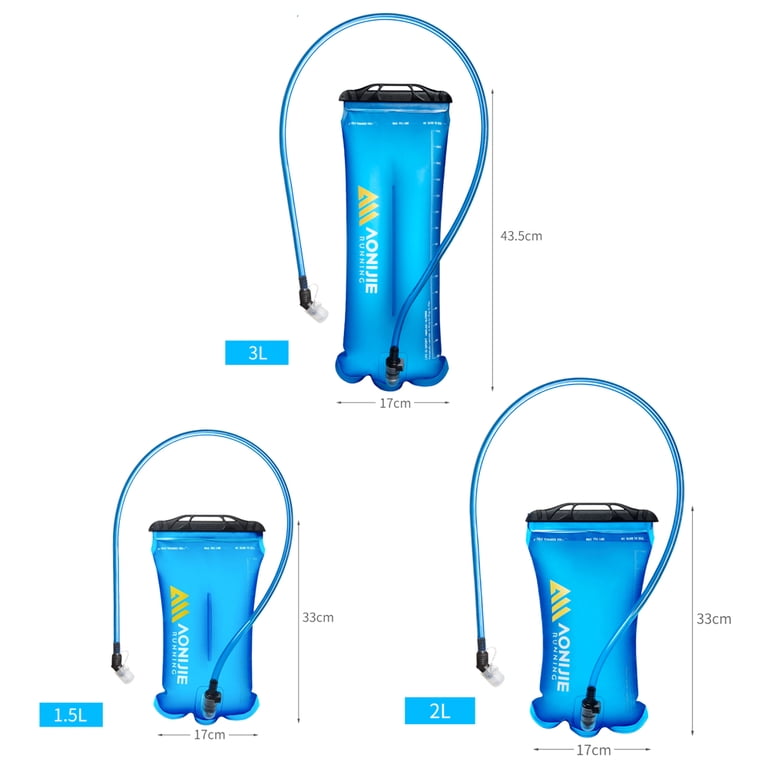 Aonijie Hydration Bladder 3L - TPU/PEVA, BPA-Free, Wide Mouth, Bite Valve For Running & Hiking