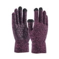 thumbnail image 2 of LAVA Winter Knit Gloves for Men Women Touchscreen Cold Weather Thermal Warm Texting Glove for Running Driving Hiking Purple, 2 of 10