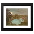 thumbnail image 2 of Konstantin Andreevich Somov 14x12 Black Modern Framed Museum Art Print Titled - Repose at Sunset (1922), 2 of 5
