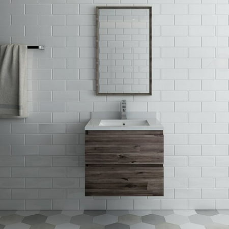 Fresca Formosa 24 Wall Mounted Single Bathroom Vanity Set With - Bathroom Vanity Sets With Mirrors Fresca Formosa 24 Wall Mounted Single Bathroom Vanity Set With - Bathroom Vanity Sets With Mirrors
