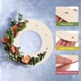 thumbnail image 3 of 4Pcs Wooden Wreath Frames, Round 3.9" OD/3.9" ID Unfinished Floral Hoop Rings for DIY Christmas Easter Crafts Decor, 3 of 7