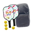 thumbnail image 2 of Premium Pickleball Paddles Set and Storage Bag Pickleball Rackets Ball Set with Butterfly, 2 of 9