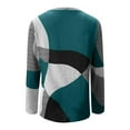 thumbnail image 4 of Long Sleeve T Shirt, Gifts For Women Long Sleeve Blouse For Women Women's Thin Geometric Long Sleeve Print Loose Sweatshirt Women Tops And Blouses For Work Loose Fitting Long (Green,Large), 4 of 5
