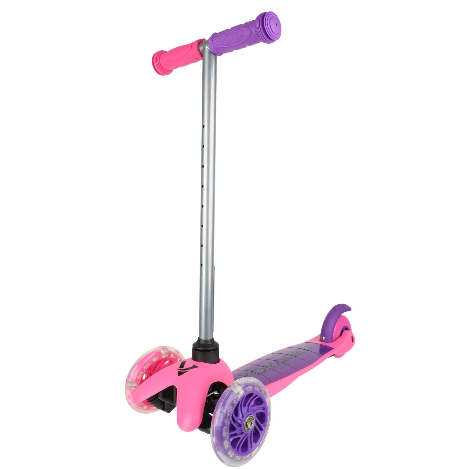 3 with Pink Ages Wheels Scooter Kids 3+ Wheel Ignight for Frame, Light-up and