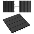 thumbnail image 6 of vidaXL 11 pcs Decking Tiles WPC 11.8"x11.8" 1 sqm Black, 6 of 7