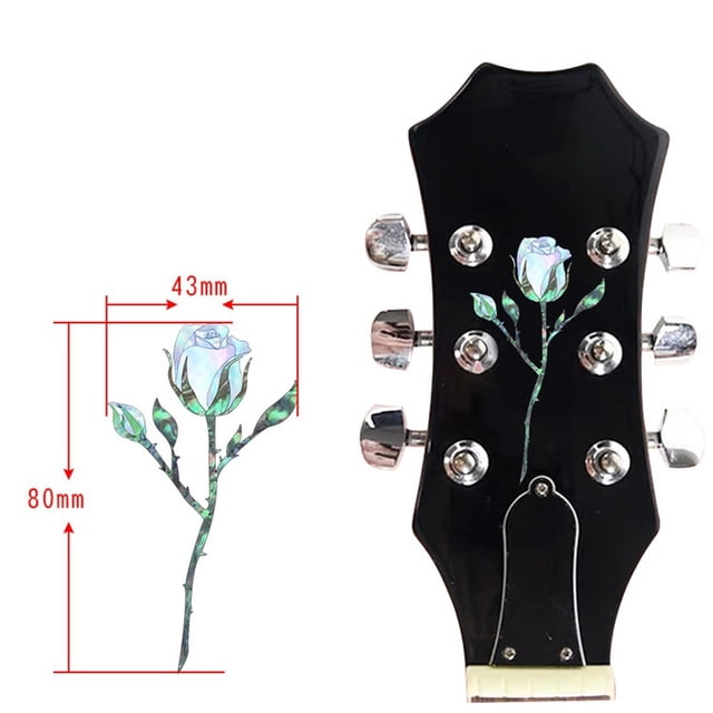 Guitar Headstock Decal Sticker Guitar Neck Sticker DIY Guitars Accessories