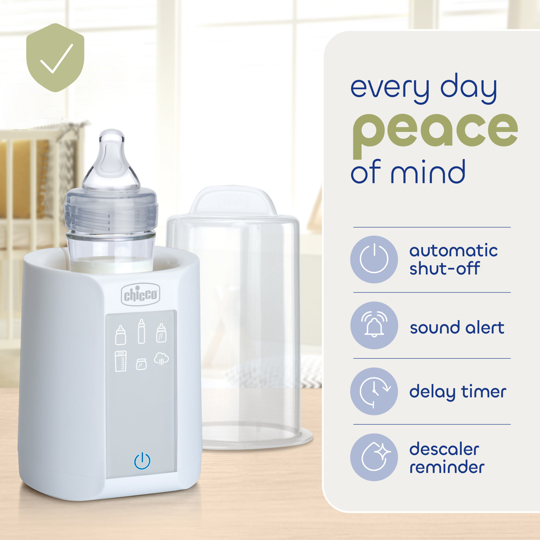 Chicco Digital Bottle Warmer & Sterilizer, White photo 5