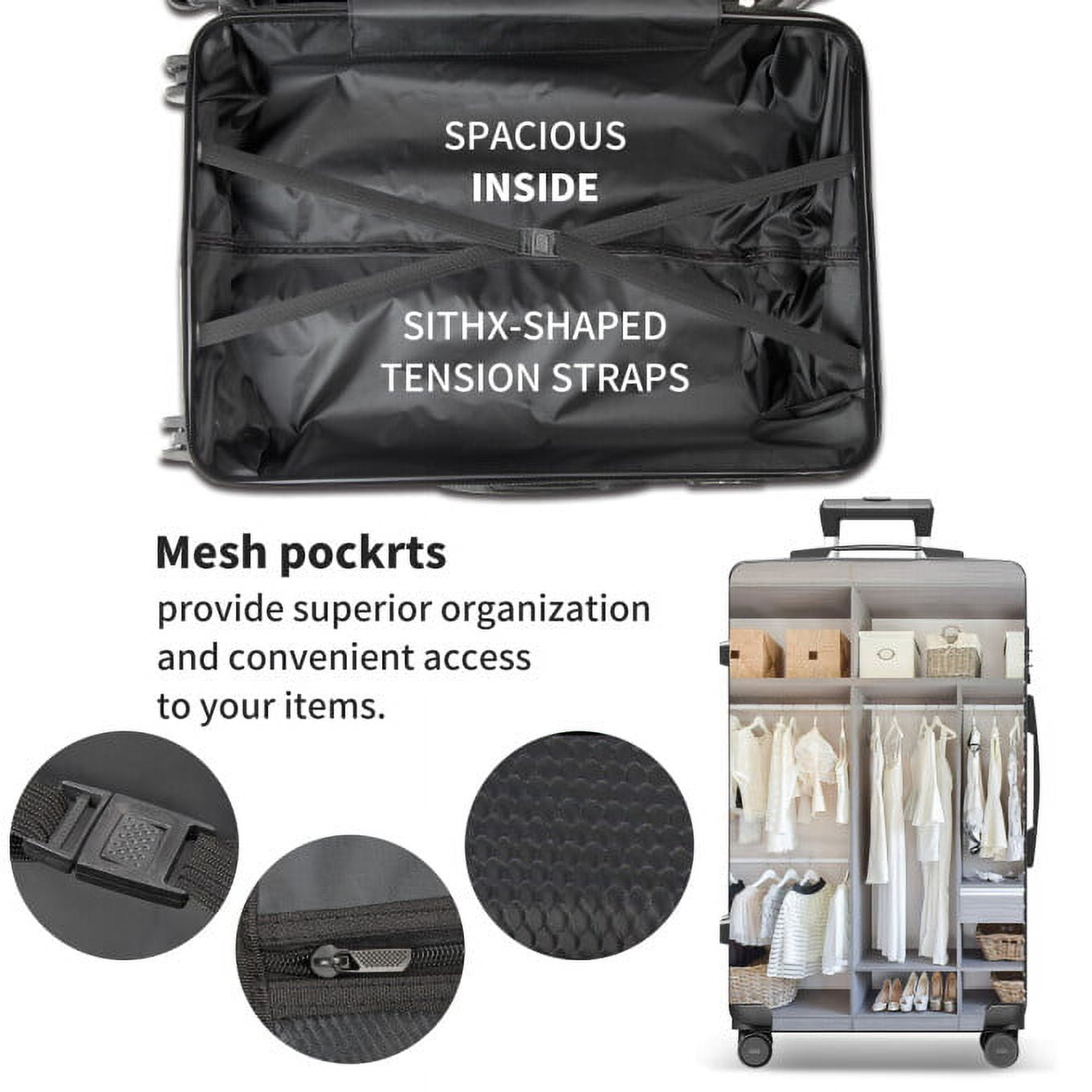 GIVIMO 3 Pcs Luggage Set Hard Shell Suitcase Set with Spinner Wheels, 20/24/28 inch,  Gray