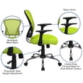thumbnail image 3 of UrbanPro Mid Back Mesh Office Chair in Green, 3 of 9