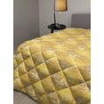 thumbnail image 2 of Yellow and White Down Alternative Comforter, Tribal Inspirations Timeless Motifs of Rhombuses and Triangles, Microfiber Quilt for All Season, 5 Sizes, Yellow Blush Brown, by Ambesonne, 2 of 3