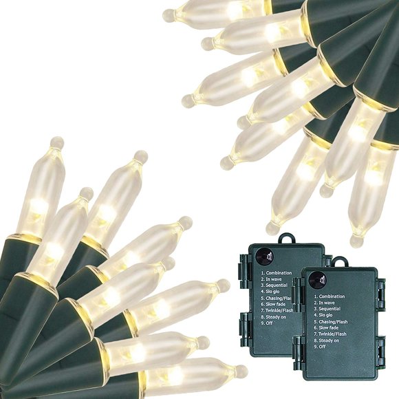 Guirnalda de luces para exteriores Twinkle Star, paquete de 2 unidades, 10 m, 100 LED