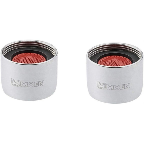 Moen 3924 2.2 GPM Female Thread Aerator, Chrome Pack of 2