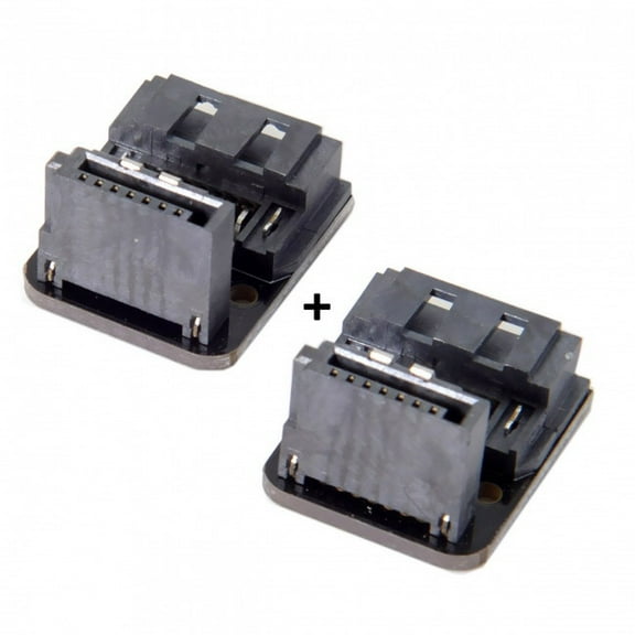 Xiwai Adapter SATA 7Pin Female to 7pin Male 90 Degree Down Angled Adapter Mainboard Motherboard for Desktops SSD HDD