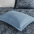 thumbnail image 5 of Pemberly Row 5-Piece Cotton Reversible Jacquard Bedspread Set in Navy, 5 of 15