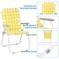 thumbnail image 7 of Patio Folding Chair Set of 2, Outdoor Beach Chair Portable Camping Chair with Armrest, Webbed Folding Chair for Yard, Garden - 265lbs Capacity (Yellow), 7 of 7