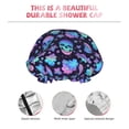 thumbnail image 3 of KLL Skull flower funny Pattern Shower Cap & Bath Cap for Women,Reversible Oversized Waterproof Shower Caps for all Hair Lengths,Elastic Reusable Bathing Hair Cap, 3 of 6