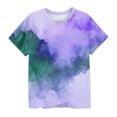 thumbnail image 3 of Camiseta de Manga Corta para Niños con Estampado Acuarela, Mezcla Suave de Poliéster, Cuello Tripulación Y Ajuste Relajado para Edades 6-14, Camisetas Y Ropa Casual, 3 of 5