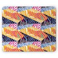 thumbnail image 1 of Safari Mouse Pad, Colorful Animal Skin Zebra Print Wildlife Inspired Design Artwork of Stripes, Rectangle Non-Slip Rubber Mousepad, Multicolor, by Ambesonne, 1 of 2