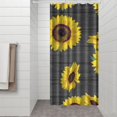 thumbnail image 3 of Vintage Boho Sunflower Shower Curtain for Bathtubs 36x72, Yellow Floral and Butterfly Print with Bees, Quick-Drying Polyester with Hooks, Rustic Country Farmhouse Bloom Bathroom Decor, 3 of 5