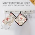 thumbnail image 4 of Yayeee Oven Mitts and Pot Holder Set of 2 Heat Resistant Kitchen Gloves Baking Hot Pad, Light Starfish, 4 of 5