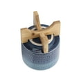 thumbnail image 5 of Sagebrook Home 5" Dotted Planter With  Wood Stand, Blue, Round, Ceramic, Contemporary, 6"L X 6"W X 8"H, Dot, 5 of 9