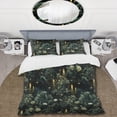thumbnail image 2 of Designart "Haunted Nocturne Moody Patterns" Floral Bedding Set With Shams, 2 of 7