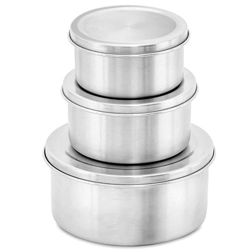 WEESPROUT 18/8 Stainless Steel Food Storage Containers with Lids Set