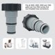 thumbnail image 5 of Adaptador de manguera de piscina A, Adaptador de manguera de piscina, 38 mm y 32 mm de diámetro, Adaptador de piscina A, Adaptador de manguera para bombas Conector de manguera con (2 piezas) JFHHH pequeña, 5 of 5