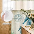 thumbnail image 2 of No Hook Shower Curtain with Built-in Rings - Beach Coastal Theme Washable Waterproof Fabric Bathroom Curtains for Hotel,Rentals, 72X 96 Inch Extra Long , Vintage Ocean Seahorse, 2 of 9