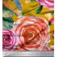 thumbnail image 1 of Soimoi Viscose Chiffon Fabric Leaves & Rose Flower Printed Fabric 1 Yard 42 Inch Wide, 1 of 1