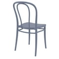 thumbnail image 2 of Luxury Commercial Living 33.5" Gray Stackable Patio Armless Dining Chair, 2 of 8