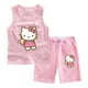 thumbnail image 5 of Hello Kitty, pantalones cortos de algodón para niñas con dibujos animados, chaleco de dos piezas de verano para bebés, ropa cómoda y bonita, ropa sin mangas para niños, 5 of 5