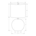 thumbnail image 2 of Lighting - Table Lamp - 16"h - gray Concrete - Ivory/Cream Shade, 2 of 3