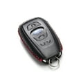 thumbnail image 3 of Vitodeco Leather Smart Key Fob Case Cover Compatible with Subaru Forester, Impreza, Outback, WRX, BRZ, XV Crosstrek, Ascent, Solterra 2014 - 2025 (4-Button, Black/Red), 3 of 5