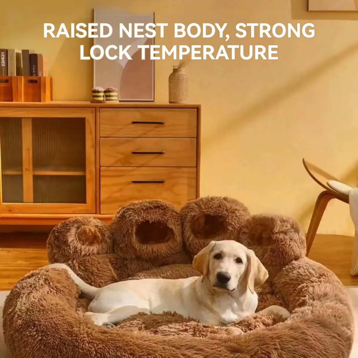 Plush Cozy Dog Bed – Soft Donut/Orthopedic Pet Bed for Small, Medium & Large Dogs, Removable Washable Cover, Comfortable Indoor Lounger