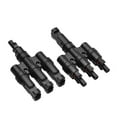 thumbnail image 1 of Graflsoa High-Performance MC4 Solar Connector - Flame Retardant, Waterproof, Dustproof, Black T-Type for Parallel Panel Connections, 1 of 7