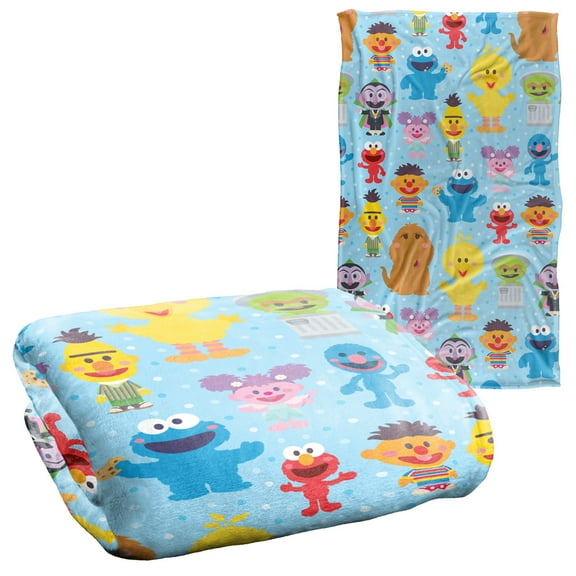 Sesame Street Cute Character Pattern Officially Licensed Silky Touch Super Soft Throw Blanket 36" x 58"