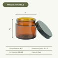 thumbnail image 4 of Tarro de vidrio empaquetado en color ámbar natural de 60 ml, 12 paquetes con tapa negra, 4 of 6
