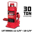 thumbnail image 2 of Powerbuilt 30 Ton Bottle Jack - 647505, 2 of 7