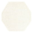 thumbnail image 3 of Unique Loom Solid Shag Collection Area Rug (6' 1" Octagon Snow White), 3 of 7