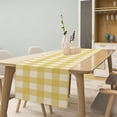 Buffalo Plaid Check Table Runner Yellow and White Buffalo Checkered ...