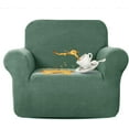 thumbnail image 1 of Housse de Chaise Extensible, Housses de Canapé Hydrofuges, Anti-Chien, Chat, Animal de Compagnie, Housses de Sofa et de Chaise, Protecteurs (Chaise, Vert Pois), 1 of 7