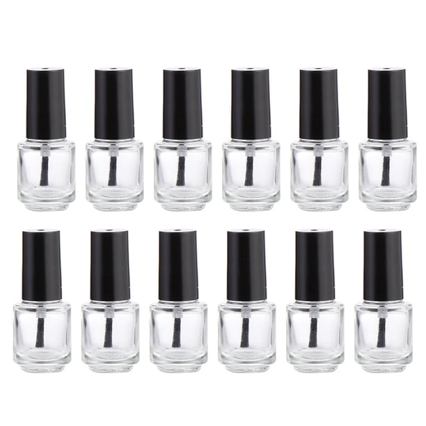 FELTECHELECTR 12 botellas de esmalte de uñas envasadas en frascos vacíos de vidrio para decoración de uñas.