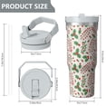 thumbnail image 4 of Christmas 30oz Handheld Travel Tumbler with Handle – Double Wall Stainless Steel Insulated Cup, Flip Straw Lid, Leak-Proof & BPA-Free for Hot and Cold Drinks – Durable Coffee & Juice Mug Black, 4 of 7