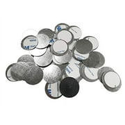 TUOKING 50pcs Round Metal Stickers for Non-Magnetic Eyeshadow Pan Use with Magnetic Makeup Palette (Diameter 2.5cm)