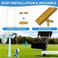 thumbnail image 4 of Heavy Duty Metal Arch Backdrop Stand, 7.2FT, 6FT Set of 2 Stable Gold Arch Stand with Ground Stakes and Water Bags, Balloon Arch Stand for Wedding Party Baby Shower Photo Flower Arch Decration, 4 of 6