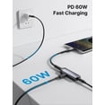 thumbnail image 3 of Adaptador USB C a 3,5 mm para auriculares y cargador JSAUX PD 60W, 3 of 7