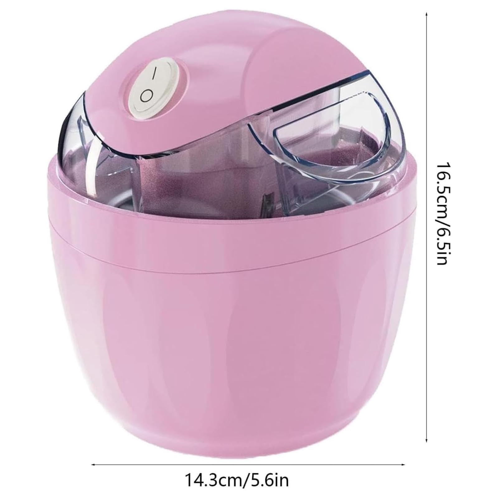Small Home Mini Ice Cream Maker, 17oz Electric Quick 15-Minute Personal Mini Ice Cream Maker Machine with One-Touch Control for Homemade Frozen Yogurt, Frozen Treats & Sorbet for Family