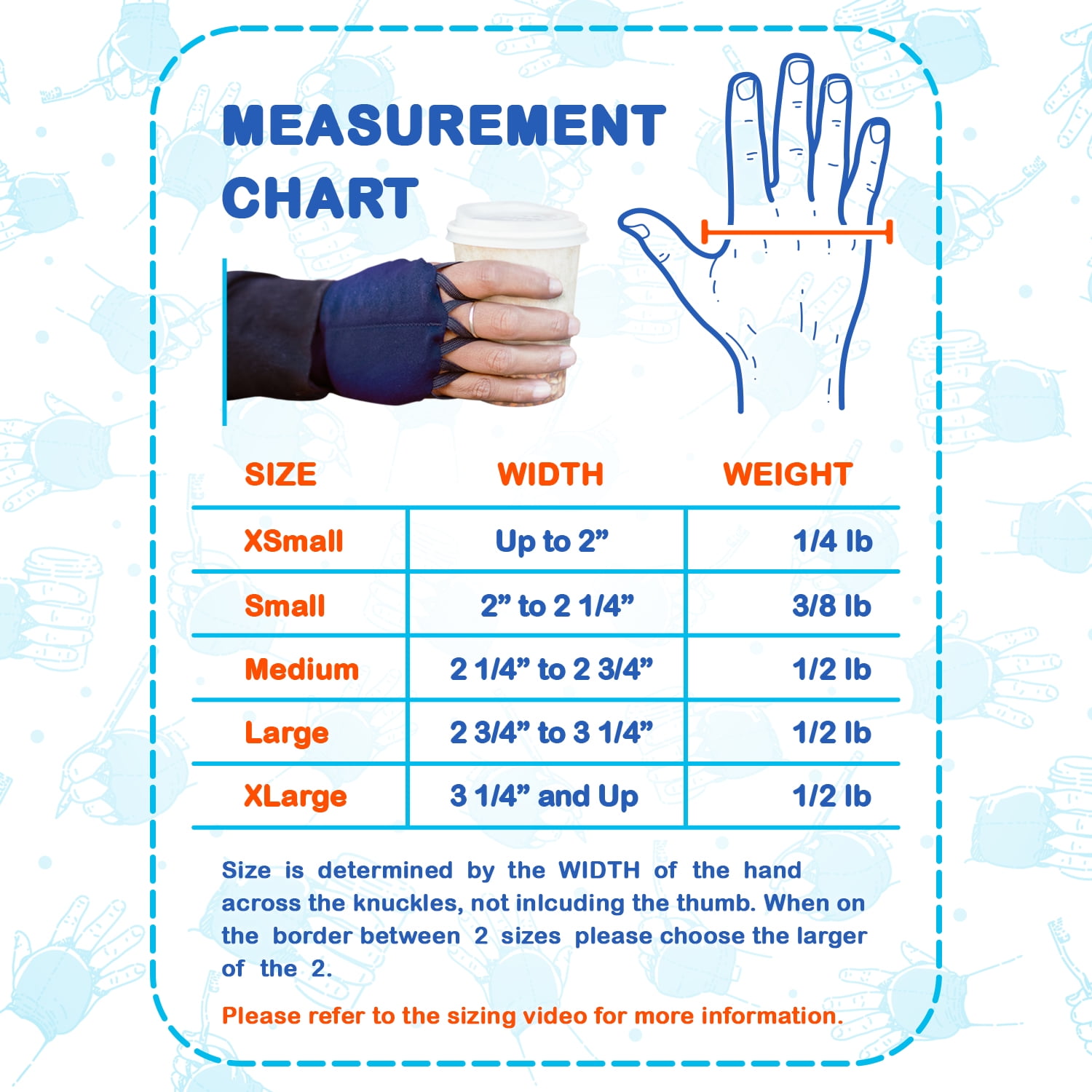 HandiThings HandWeights (X-LARGE PAIR) - 1 PAIR of Weights for Help Reducing Hand Tremors, Improving Hand/Wrist Mobility, Strengthening & Proprioceptive Input(PLEASE USE SIZING CHART BEFORE ORDERING)