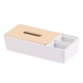 thumbnail image 2 of Caja de pañuelos en miniatura para casa de muñecas, decoración moderna de metal rectangular para baño, sala de estar, modelo de soporte de pañuelos Blanco, 2 of 8
